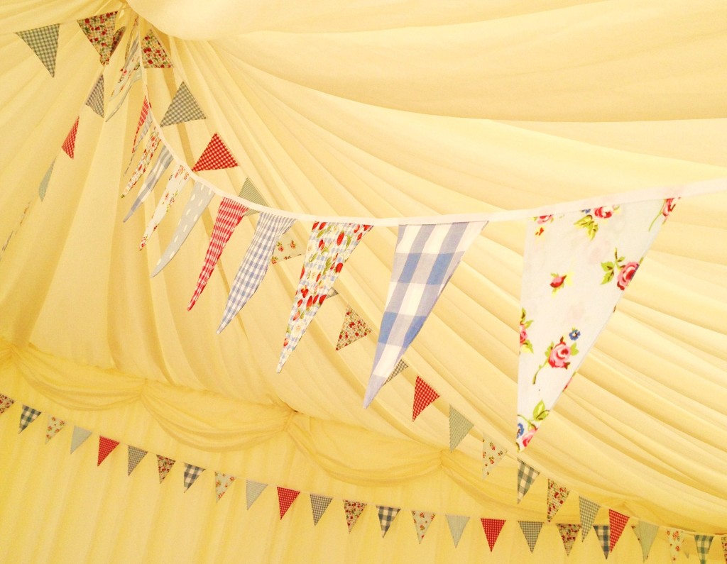 Bunting in marquee